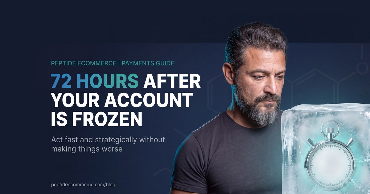 Peptide Merchant Account Frozen? What to Do in 72 Hours