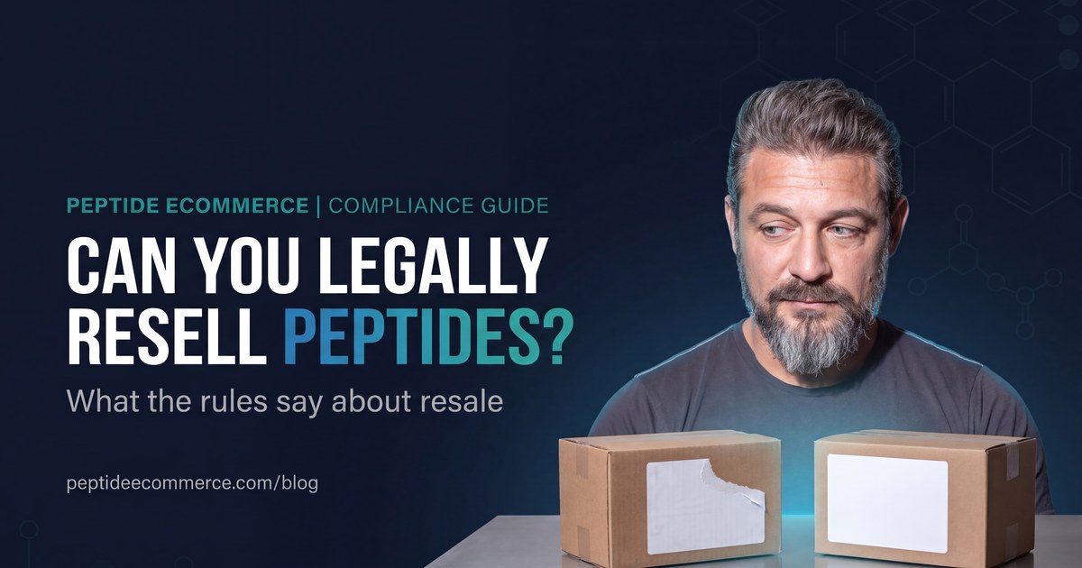Can you legally resell peptides?