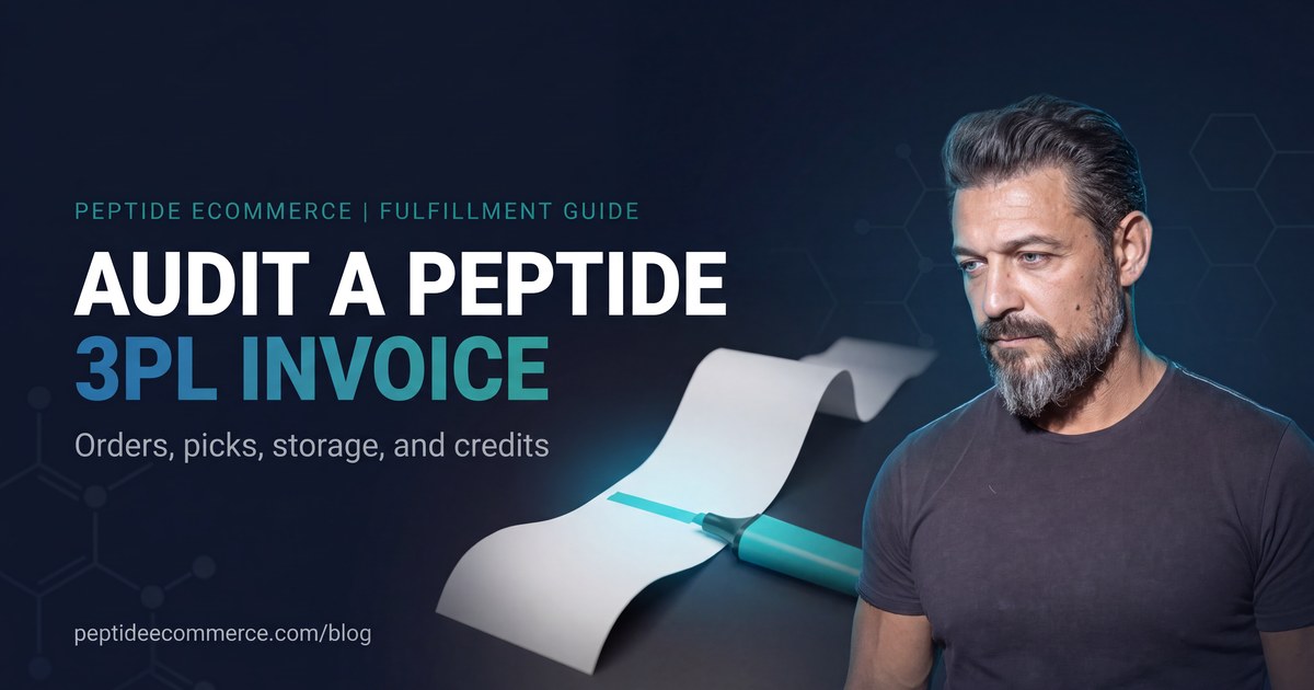 Audit a Peptide 3PL Invoice: Orders, Picks, Storage, and Credits