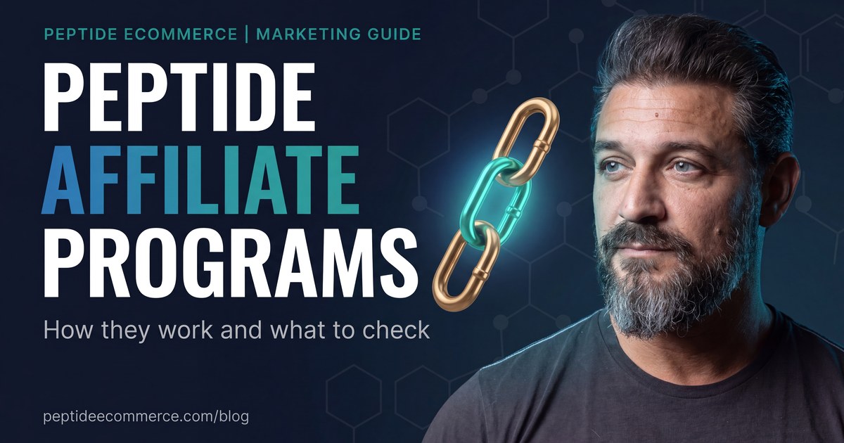 Peptide Affiliate Programs: What Founders Should Check