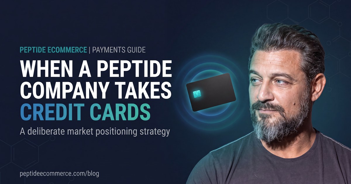 What It Signals When a Peptide Company Takes Credit Cards