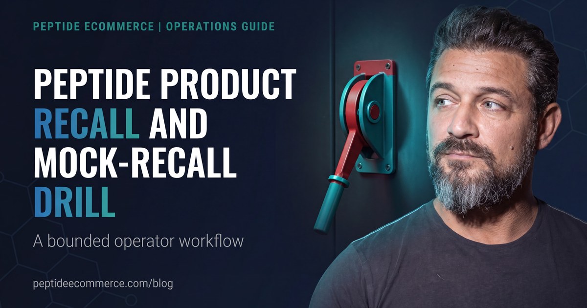 Peptide Product Recall and Mock-Recall Drill: A Bounded Operator Workflow