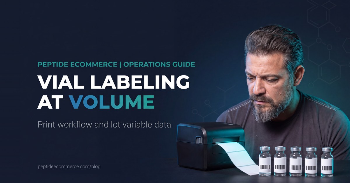 Peptide Vial Labeling at Volume: Print Workflow and Lot Variable Data