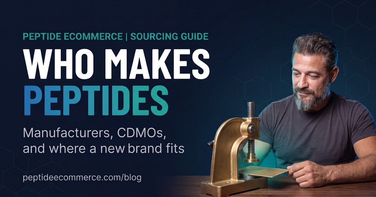 Who Makes Peptides: Manufacturers, CDMOs, and Where a New Brand Fits